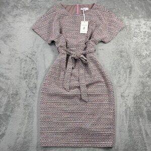 NWT Jasambac Bodycon Dress w/ Belt Short Sleeve Crew Neck Old Money Urban Chic